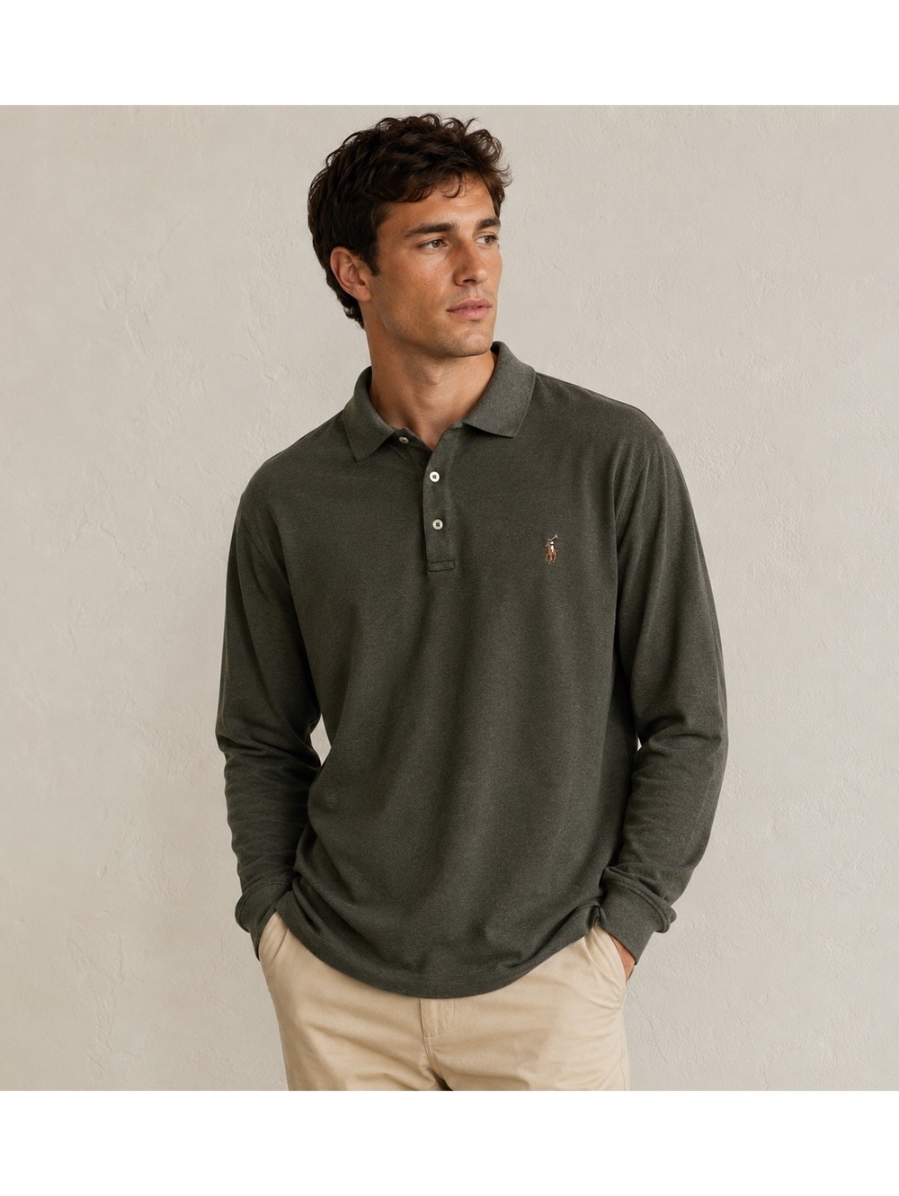 Polo Ralph Lauren Soft Cotton Long Sleeve Polo Men's Shirt Size XXL Tall
